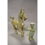 Reproduction Chinese style Tang horse and similar figure