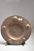Antique Arts and Crafts hand beaten copper plate