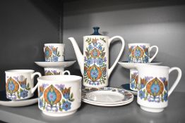 Mid century W.H. Grindely and Co part coffee service Bohemian style print