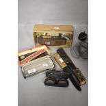 20th century shaving items including Rolls Razor and two cut throat