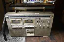 A vintage Ferguson radio cassette (twin), with original box