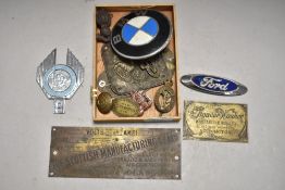 20th century car badges and similar including Ford, BMW, and St. Christopher