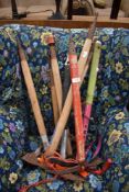 A selection of 20th century ice axes/picks for mountaineering or climbing etc