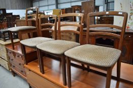 Four Mid century G Plan dining chairs