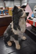 A 20th century figure statue of a sheep dog by Academy