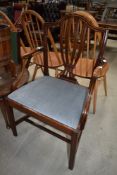 A Regency revival mahogany carver chair
