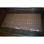 A 20th century block printers tray in beech wood