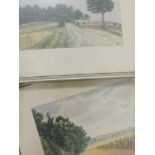 Bower, (20th century), a pair of watercolours, landscapes, signed, 29 x 39cm, mounted framed and