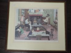 Tom Dodson, (1910-1991), a Ltd Ed print, parlour scene, signed bottom right, and num 245/850, 32 x