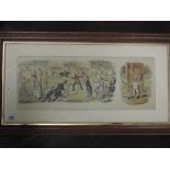 (19/20th century, re-print, Mr Punch Pocket Book, sports interest, 20 x 50cm, framed and glazed