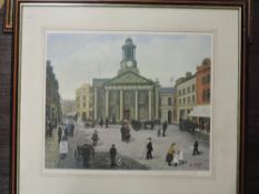 Tom Dodson, (1910-1991), a Ltd Ed print, Lancaster Town Hall, not signed, num 56/850, 36 x 42cm,