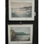 (20th century), a pair of watercolours Lake Windermere, 30 x 40cm, mounted framed and glazed, 41 x