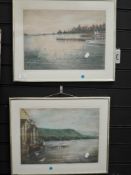 (20th century), a pair of watercolours Lake Windermere, 30 x 40cm, mounted framed and glazed, 41 x