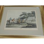 (20th century), re-prints, after, 19th century Chasse Au Renard, fox hunting, 34 x 45cm, mounted