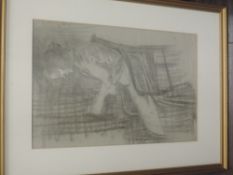 James H Morton, (1881-1918), a sketch, lady seated, signed, 46 x 28cm, mounted framed and glazed, 65