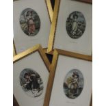 Hope, (20th century), after, a set of four re-prints oval studies, allegorical four seasons, each 17