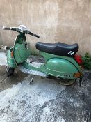 A Vespa Piaggio PX125E, G144VJH first registered 18th September 1989, Odometer reading 11432. With