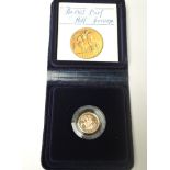 A Royal Mint 1982 Proof Gold Half Sovereign with box & certificate