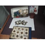 A collection of GB & World Coins and a small collection of Banknotes, including four Queen