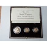 A United Kingdom Royal Mint 1983 Gold Proof Collection comprising, Two Pound Coin, Sovereign and