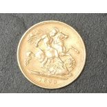 A Queen Victoria 1898 Old Head Gold Half Sovereign, Royal Mint