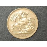 A Queen Victoria 1900 Old Head Gold Half Sovereign, Royal Mint