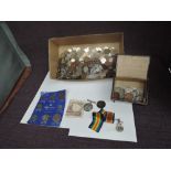 A collection of GB & World Coins including Silver (3 1/2 oz), along with a 1939-45 Medal to 300137