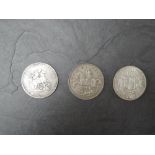 Three Silver GB Crowns, 1820, 1935 and 1937