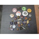 A collection of Badges including Political