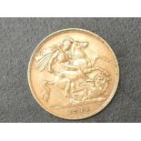 A George V 1911 Gold Half Sovereign, Royal Mint