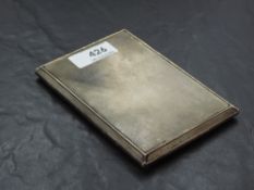 A 1930's engine-turned silver cigarette case, of hinged rectangular form, engine-turned