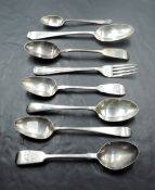 A selection of various silver spoons, differing styles, age and makers, 176grams gross.