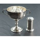 A small silver trophy, The Royal Malta Golf Club, mixed Foursomes 1929, marks for London 1927, maker