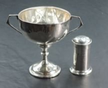 A small silver trophy, The Royal Malta Golf Club, mixed Foursomes 1929, marks for London 1927, maker