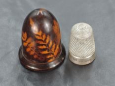 A George V silver thimble, of slightly larger than normal proportions, marks for Chester 1912, maker