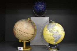 Three modern globes including one of Astrology interest