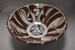 A mid century Alan Caiger Smith large wood fired bowl