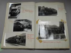 An album containing Railway Related black & white photographs, various sizes including