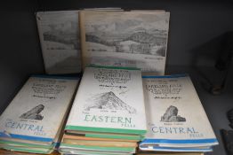 A selection of early edition and later Alfred Wainwright Lakeland Fell guides