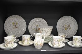 A late Victorian Cauldon ware 'Carnation' pattern tea service