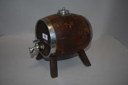 A 20th century cocktail bar Brandy or similar spirit barrel decanter