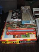 A small collection of vintage Games and Toys, Sporting Connections 90 Minutes, Invicta Mastermind,