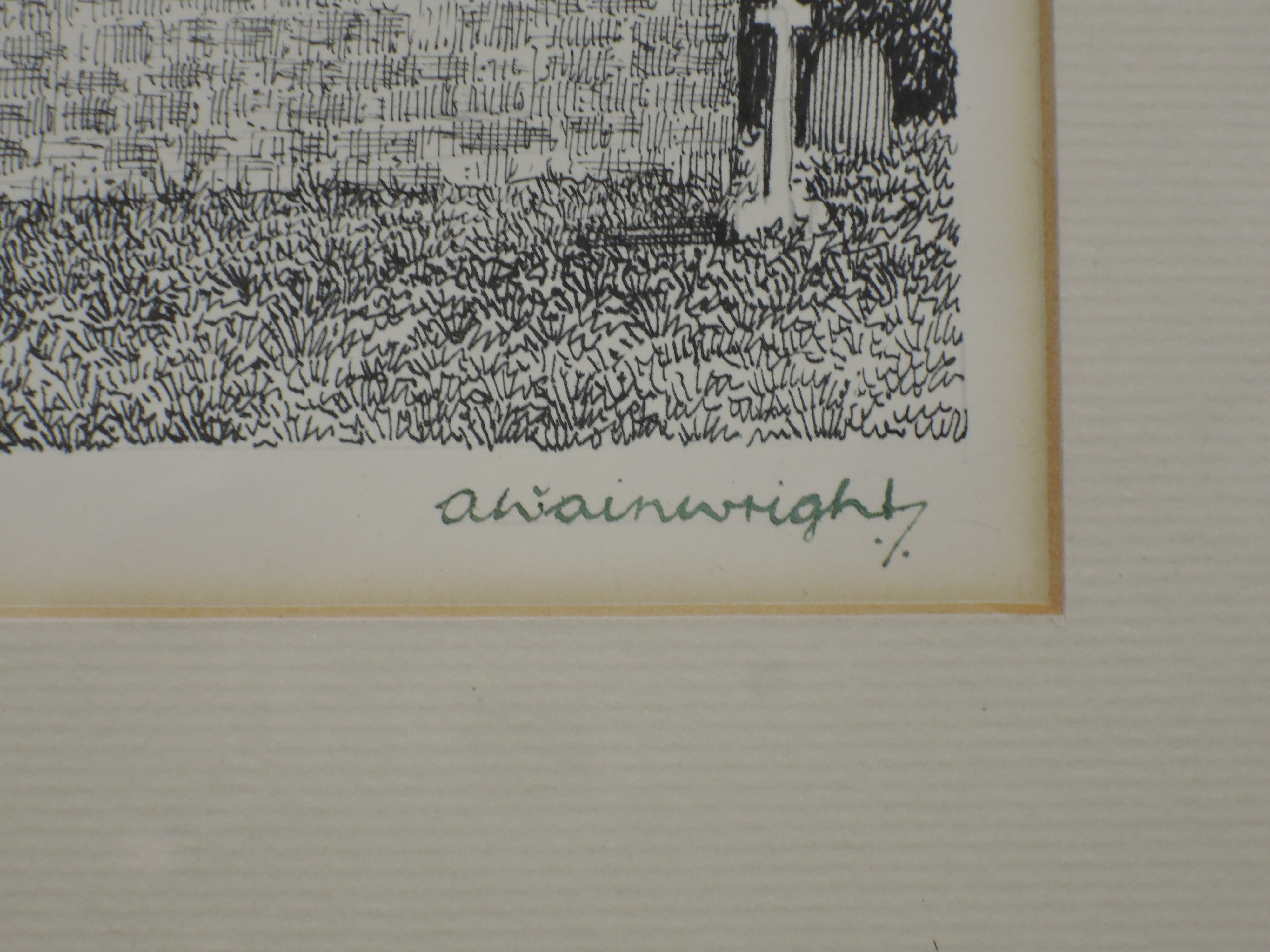 Alfred Wainwright (1907-1991) original pen and ink, entitled 'Milburn Church' signed lower right, - Image 3 of 3