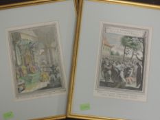 (20th century), three prints, Middle Eastern narratives, approx 23 x 16cm, framed and glazed, and