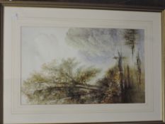 Fred Pearson, (19th/20th centuty), a watercolour, The Norfolk Broads, signed and attributed verso,