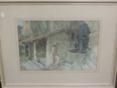 William Russell Flint, (1880-1969), after, a print,The Wishing Well, 27 x 38cm, framed and glazed