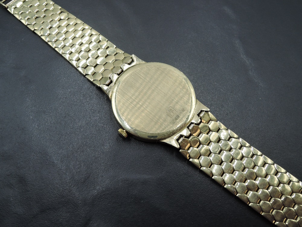 A gent's 9ct gold quartz wrist watch by Imperialto having Arabic numeral dial with date aperture - Image 2 of 3