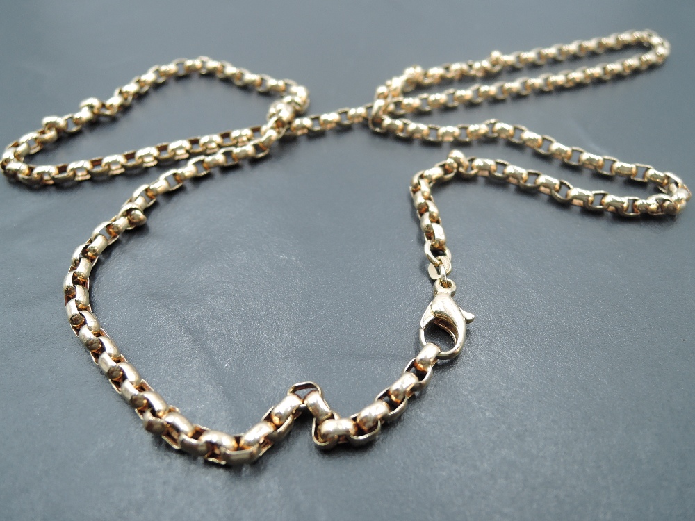 A 9ct gold belcher chain, approx 28' & 14.3g
