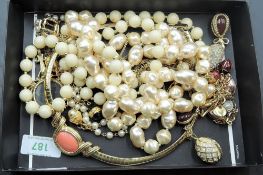 A selection of 1980's style costume jewellery, most marked Joan Rivers, including collarette,