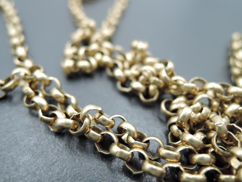 A 9ct gold long belcher chain, approx 60' & 29.5g - Image 2 of 2